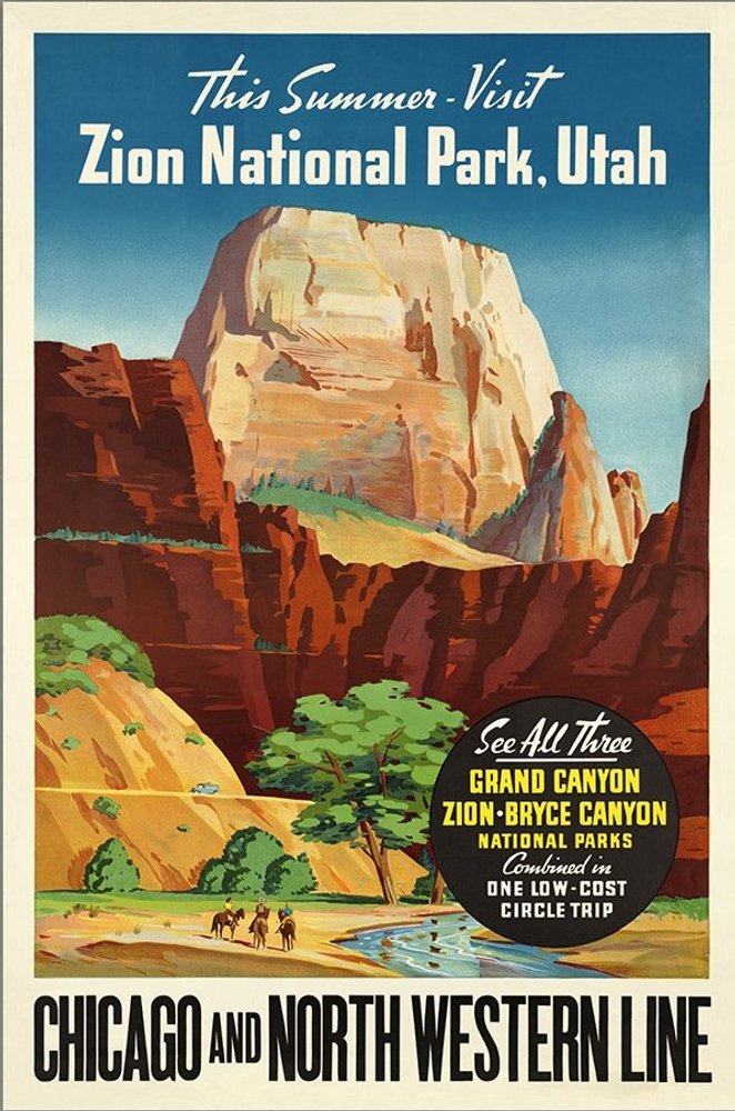 Zion National Utah Unframed Print Wall Art