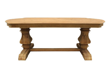 Nine Piece Natural Solid Wood Dining Set with Eight Chairs