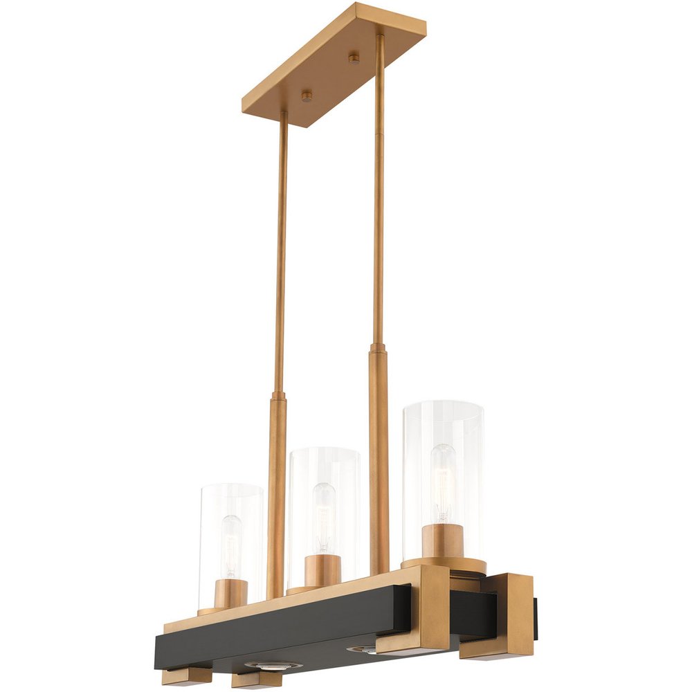 Gold Two Light Metal Dimmable Chandelier With Shades